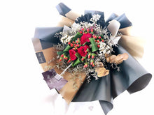 Load image into Gallery viewer, Prestige Bouquet To You (Roses, Pandanus, Casphia, Baby Breathe)