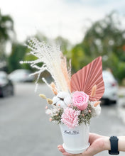 Load image into Gallery viewer, Preserved Flower Vase To You (Preserved Flowers Pink Roses, Carnation & Assorted Dried Flowers Collection)