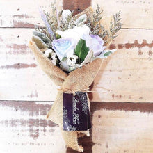 Load image into Gallery viewer, Signature Bouquet To You (Roses in Blue Silver Leaf Design)