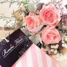 Load image into Gallery viewer, Signature Bouquet To You (Roses Pink Silver Leaf Design)