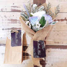 Load image into Gallery viewer, Signature Bouquet To You (Roses in Blue Silver Leaf Design)