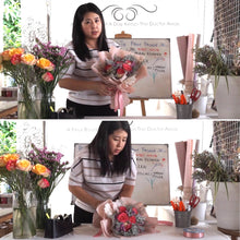 Load image into Gallery viewer, Basic FRONT FACADE Style Floral Arrangement Bouquet Making