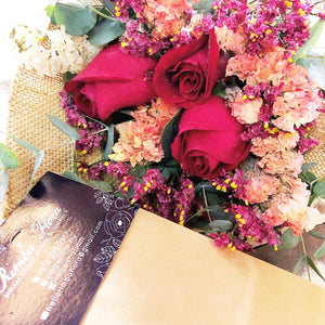 Signature Bouquet To You (Roses Red Eucalyptus Design)