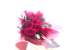 Load image into Gallery viewer, Prestige Wrap Roses To You (6 Roses Maroon Wrap)
