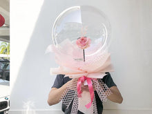 Load image into Gallery viewer, Preserved Flowers Ballon To You (1 Rose Pink Design)
