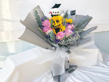 Load image into Gallery viewer, Prestige Wrap To You - Sunflower, Roses, Statice, Bany Breath, Eucalyptus, Bear Grass Erasmus Darwin