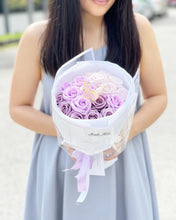 Load image into Gallery viewer, Everlasting Soap Flower Bouquet To You -18 Ombre Purple