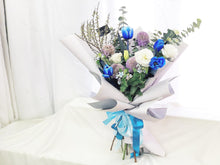 Load image into Gallery viewer, Premium Bouquet To You : Tulip, Scabiosa, Oxypetalum, Astranti, Eustoma, Spirea, Eucalyptus