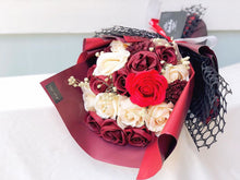 Load image into Gallery viewer, Everlasting Soap Flower Bouquet To You- 18 Flower Mix (Maroon Red)