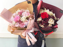 Load image into Gallery viewer, Everlasting Soap Flower Bouquet To You- 18 Flower Mix (Pink)