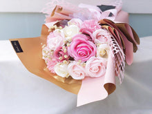 Load image into Gallery viewer, Everlasting Soap Flower Bouquet To You- 18 Flower Mix (Pink)
