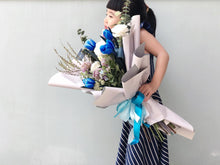 Load image into Gallery viewer, Premium Bouquet To You : Tulip, Scabiosa, Oxypetalum, Astranti, Eustoma, Spirea, Eucalyptus