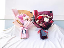 Load image into Gallery viewer, Everlasting Soap Flower Bouquet To You- 18 Flower Mix (Maroon Red)
