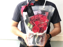 Load image into Gallery viewer, Everlasting Soap Flower Bouquet To You- 18 Flower Mix (Red)