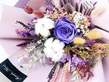 Load image into Gallery viewer, Preserved Roses Vase To You (Rose, Cotton Flower, Lavender, Casphia, Wheat, Ruscus)