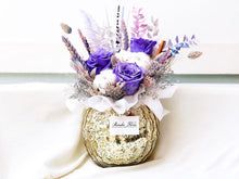 Load image into Gallery viewer, Preserved Flowers Vase To You (3 Roses Design Purple)