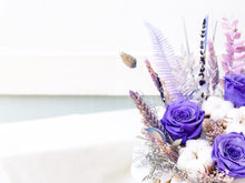 Load image into Gallery viewer, Preserved Flowers Vase To You (3 Roses Design Purple)