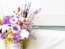 Load image into Gallery viewer, Preserved Flowers Vase To You (3 Roses + Hydrangea Design Tri-Color)
