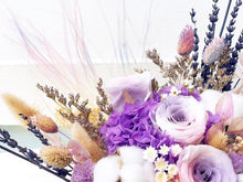 Load image into Gallery viewer, Preserved Flowers Vase To You (3 Roses + Hydrangea Design Tri-Color)