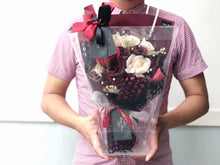 Load image into Gallery viewer, Everlasting Soap Flower Bouquet To You- 18 Flower Mix (Maroon Red)