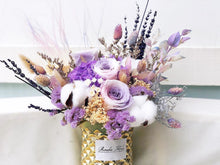 Load image into Gallery viewer, Preserved Flowers Vase To You (3 Roses + Hydrangea Design Tri-Color)