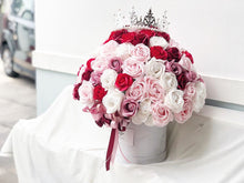 Load image into Gallery viewer, Everlasting Soap Flower Box To You- 99 Roses (Red Pink White Theme)