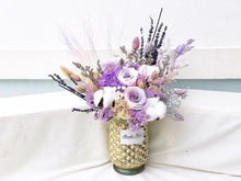 Load image into Gallery viewer, Preserved Flowers Vase To You (3 Roses + Hydrangea Design Tri-Color)