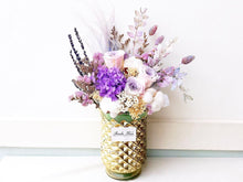 Load image into Gallery viewer, Preserved Flowers Vase To You (3 Roses + Hydrangea Design Soft Tri-Color)