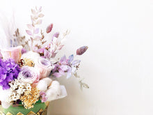 Load image into Gallery viewer, Preserved Flowers Vase To You (3 Roses + Hydrangea Design Soft Tri-Color)