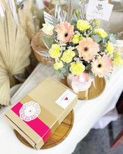 Load image into Gallery viewer, Flower Box To You (Daisy, Carnations Coral Yellow Design)