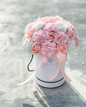 Load image into Gallery viewer, Everlasting Soap Flower Box To You - 33 Roses (Roses & Carnation Pink Coral)