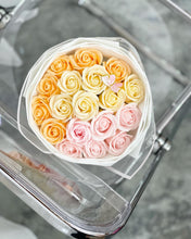 Load image into Gallery viewer, Everlasting Soap Flower Bouquet To You -18 Ombre Yellow Orange