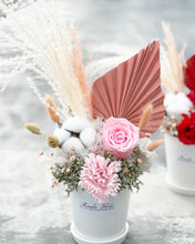 Load image into Gallery viewer, Preserved Flower Vase To You (Preserved Flowers Pink Roses, Carnation & Assorted Dried Flowers Collection)