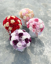 Load image into Gallery viewer, Everlasting Soap Flower Box To You - 33 Roses (Roses & Carnation Pastel Purple)