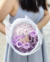 Load image into Gallery viewer, Everlasting Soap Flower Bouquet To You -18 Ombre Purple
