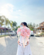 Load image into Gallery viewer, Everlasting Soap Flower Box To You - 33 Roses (Roses & Carnation Pink Coral)