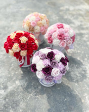 Load image into Gallery viewer, Everlasting Soap Flower Box To You - 33 Roses (Roses & Carnation Pastel Purple)