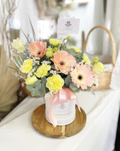 Load image into Gallery viewer, Flower Box To You (Daisy, Carnations Coral Yellow Design)