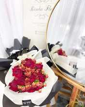 Load image into Gallery viewer, Valentines Prestige  Style Wrap Bouquet To You -XL 10 Kenya Roses Mix Spray Roses