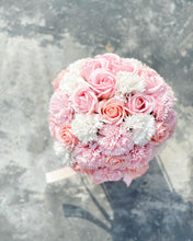 Load image into Gallery viewer, Everlasting Soap Flower Box To You - 33 Roses (Roses & Carnation Pink Coral)