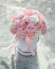 Load image into Gallery viewer, Everlasting Soap Flower Box To You - 33 Roses (Roses & Carnation Pink Coral)