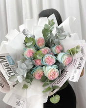 Load image into Gallery viewer, Prestige Bouquet To You (Mermaid Roses Silver Leaf Design)(Small 3 Roses)