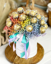 Load image into Gallery viewer, Hot Air Ballon To You ( Rainbow Baby Breath & Feraro Rocher Design)