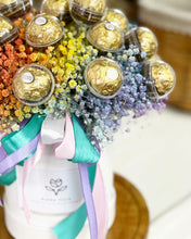 Load image into Gallery viewer, Hot Air Ballon To You ( Rainbow Baby Breath & Feraro Rocher Design)