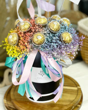 Load image into Gallery viewer, Hot Air Ballon To You ( Rainbow Baby Breath & Feraro Rocher Design)