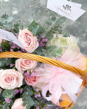 Load image into Gallery viewer, Extravagant Fruit Flower Basket To You (Soft Pastel Pink Color Design )