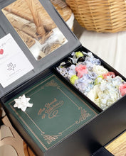 Load image into Gallery viewer, Flower Box With Gift ( Hydrangea Roses Design)
