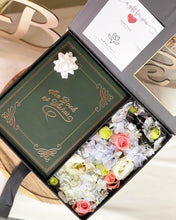 Load image into Gallery viewer, Flower Box With Gift ( Hydrangea Roses Design)