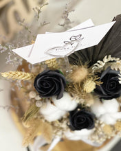 Load image into Gallery viewer, Hot Air Ballon You (Everlasting Soap Flowers Black Gold Design)