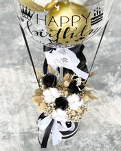Load image into Gallery viewer, Hot Air Ballon You (Everlasting Soap Flowers Black Gold Design)
